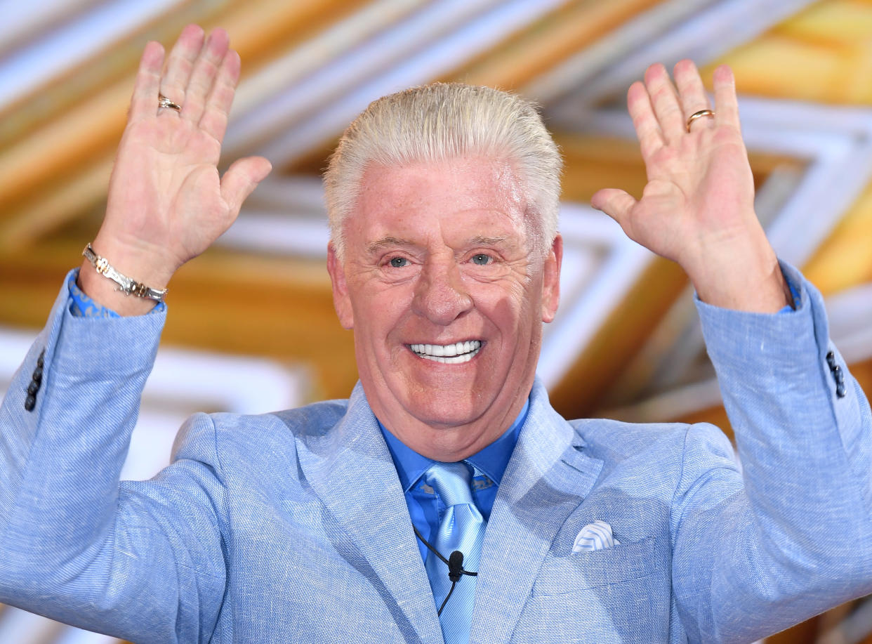 BOREHAMWOOD, ENGLAND - AUGUST 25:  Derek Acorah is evicted from the Celebrity Big Brother house at Elstree Studios on August 25, 2017 in Borehamwood, England.  (Photo by Karwai Tang/WireImage)