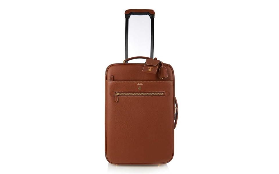 The Luggage: Mark Cross carry-on suitcase