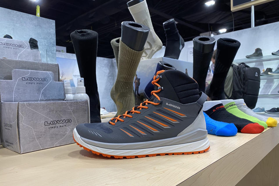 The Lowa Axos GTX Mid for spring ’22. - Credit: Peter Verry