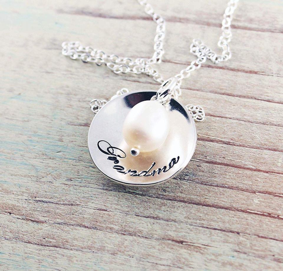 Hand-Stamped Grandma Necklace