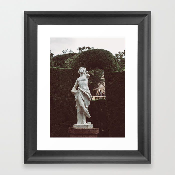 7) Elegant Renaissance White Marble Statue Photography Framed Art Print