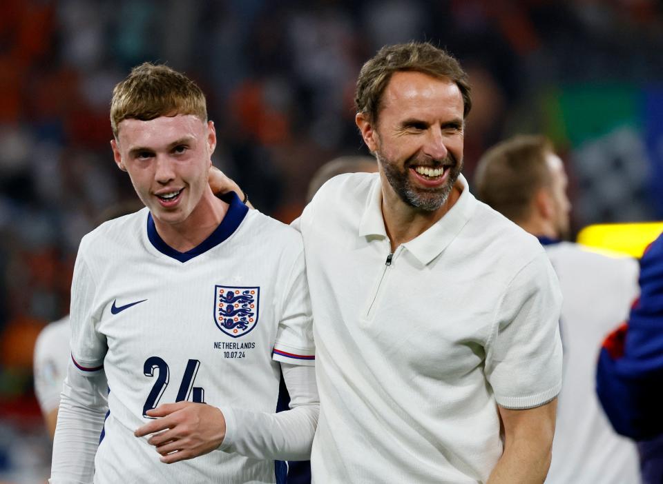 Cole Palmer with Gareth Southgate.