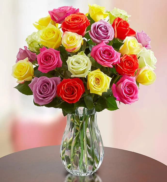 Assorted Roses. Image via 1-800-Flowers.