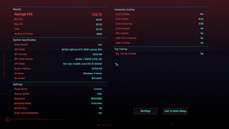 Lenovo Slim Pro 9i gaming benchmark results