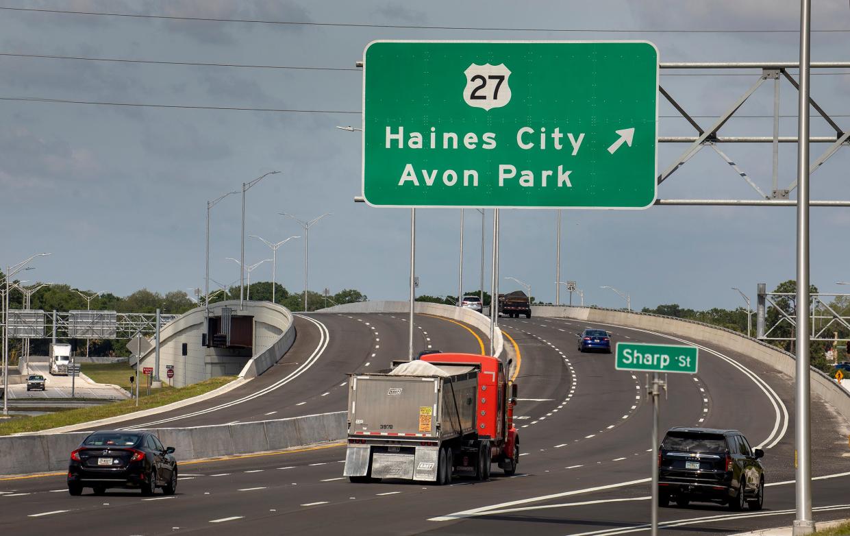Completed lanes of S.R. 60 can be seen at the interchange with U.S. 27 in Lake Wales. The Florida Department of Transportation has nearly completed the $57 million redesign of the interchange, a project that began in 2020.
