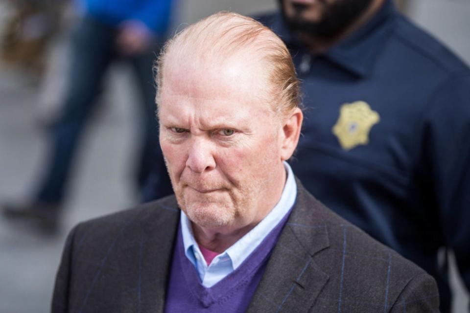 Celebrity chef Mario Batali leaves Boston Municipal Court following an arraignment on a charge of indecent assault and battery in 2019. <a href="https://www.gettyimages.com/detail/news-photo/celebrity-chef-mario-batali-leaves-boston-municipal-court-news-photo/1145823290?adppopup=true" rel="nofollow noopener" target="_blank" data-ylk="slk:Scott Eisen/Getty Images;elm:context_link;itc:0;sec:content-canvas" class="link ">Scott Eisen/Getty Images</a>