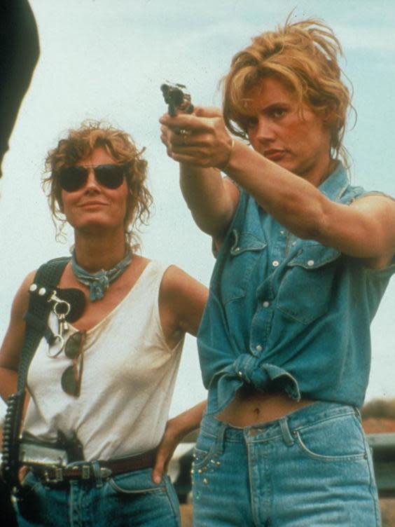 More relevant today: Sarandon and Geena Davis in ‘Thelma & Louise’ (1991) (Moviestore/Shutterstock)