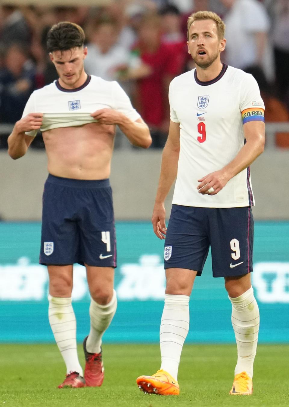 Harry Kane and Declan Rice played the most minutes among England players in 2021-22 (Nick Potts/PA) (PA Wire)