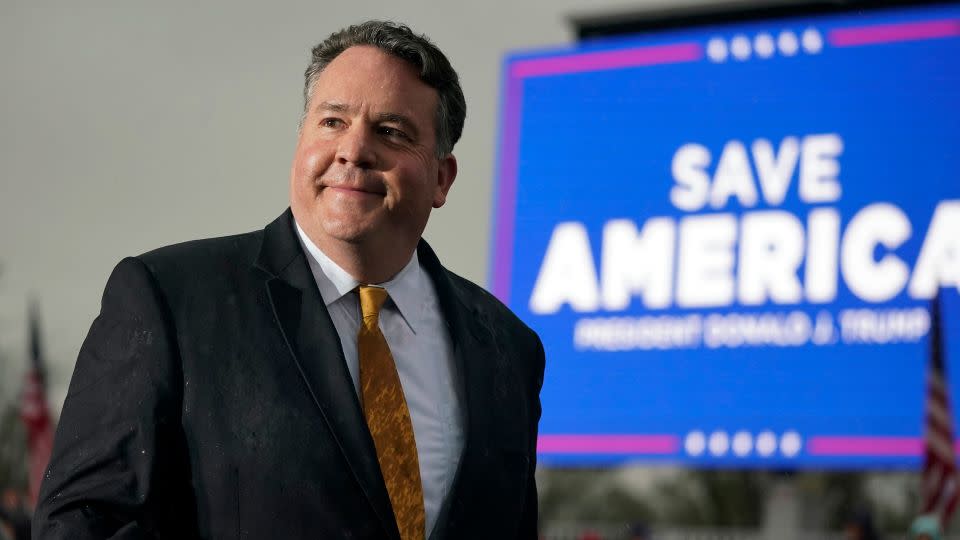 In this May 2022 photo, Rep. Alex Mooney attends a campaign rally at the Westmoreland Fair Grounds in Greensburg, Pennsylvania. - Gene J. Puskar/AP