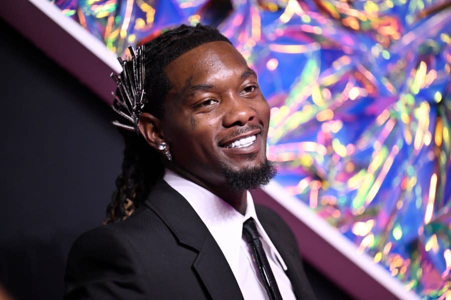 FILE - Offset arrives at the MTV Video Music Awards on Sept. 12, 2023, in Newark, N.J. Offset released his ambitious second solo album, “Set It Off.” (Photo by Evan Agostini/Invision/AP, File)