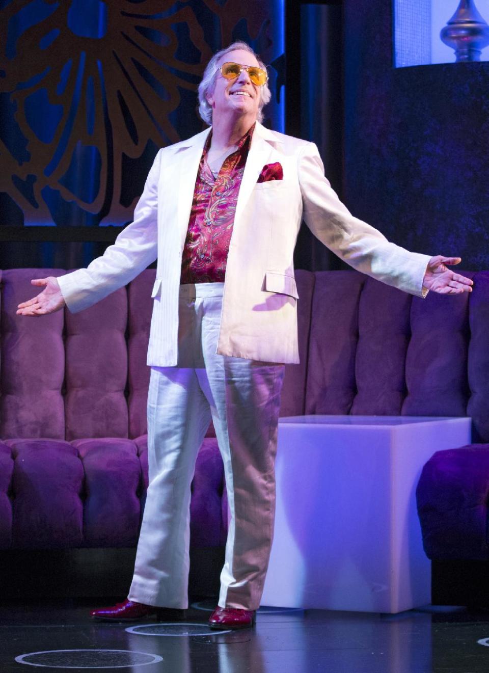 This theater image released by Sam Rudy Media Relations shows Henry Winkler during a performance of "The Performers," in New York. (AP Photo/Sam Rudy Media Relations, Carol Rosegg)