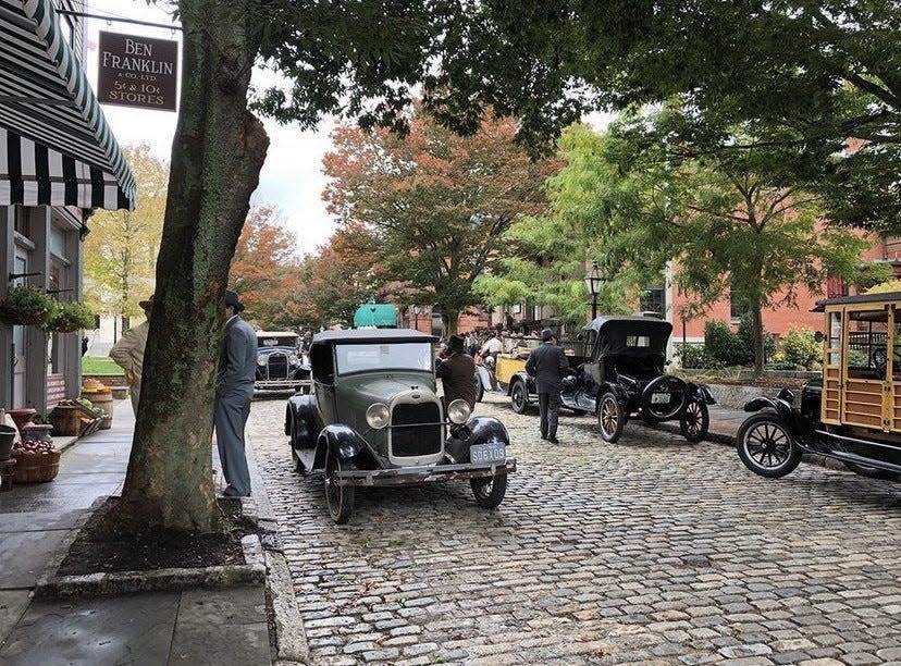 William Street was transformed into a 1930s set for the AMC TV Series 'Invitation to a Bonfire' which filmed in New Bedford Oct. 17-18