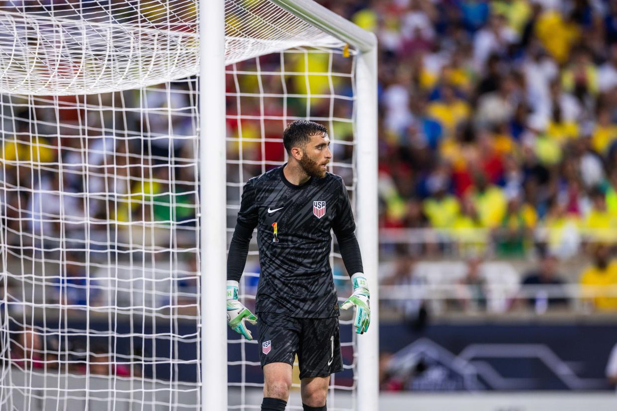 ORLANDO, FLORIDA - JUNE 12: Matt Turner #1 of the United States at Camping World Stadium on June 12, 2024 in Orlando, Florida. (Photo by Mark Thorstenson/ISI Photos/USSF/Getty Images for USSF)