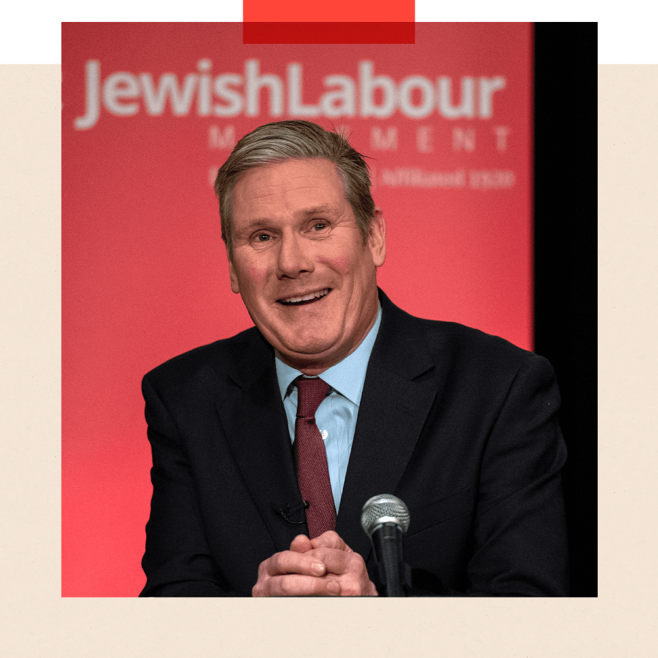 Keir Starmer photographed at a Jewish Labour Movement event