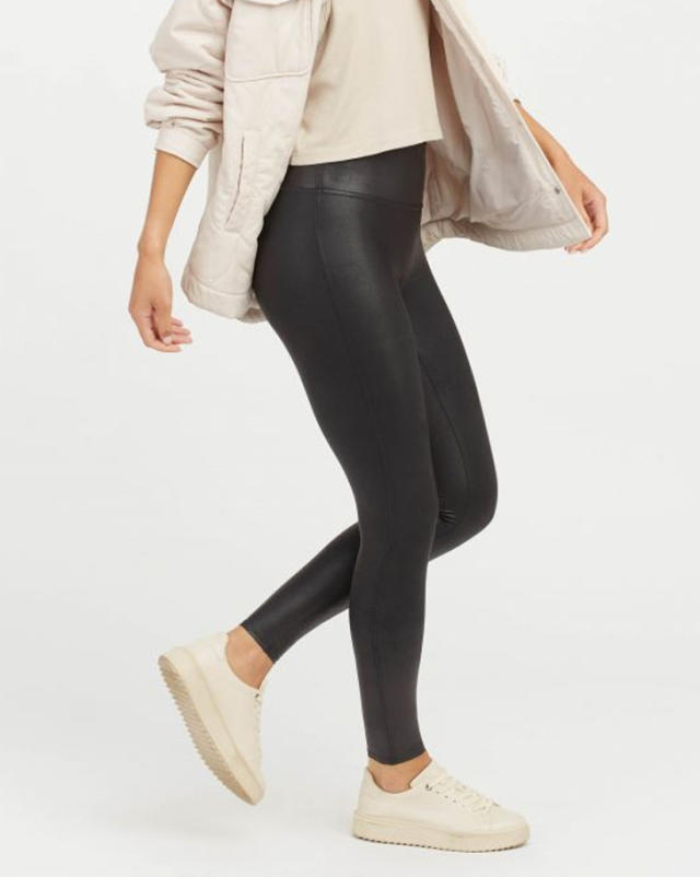 NEW FAUX LEATHER LEGGINGS FROM SPANX now with fleece lining. Use TA