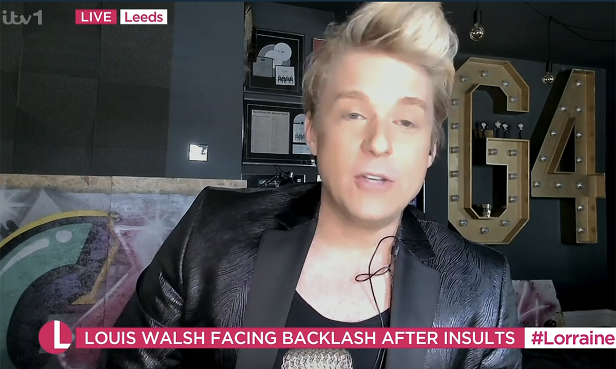 Jonathan Ansell defends former mentor Louis Walsh. (ITV screengrab)