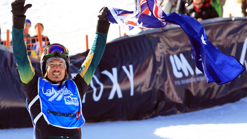 Alex Pullin, pictured here after winning the FIS Snowboard World Championship in 2011.