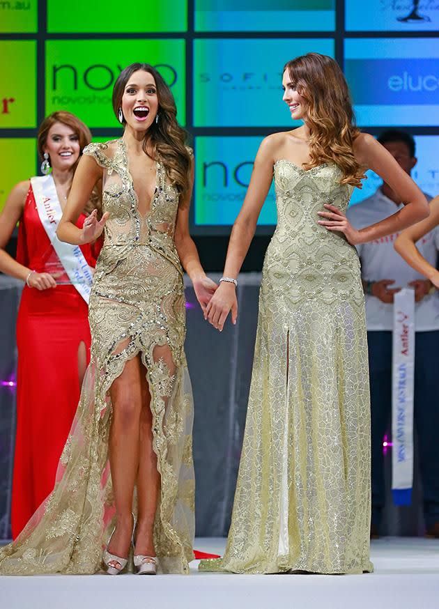 Madeline with Miss Universe Australia winner, Monika Radulovic.