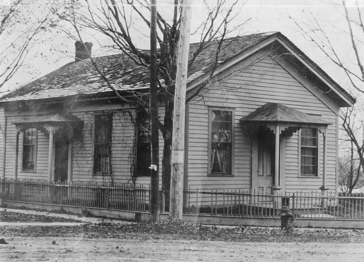 The first public school building in Ripon was where the Republican Party was born at a meeting on March 20, 1854. From 1860 to 1908, the building was a private residence. Here, it's shown in the days when it was the home of newspaper publisher and politician George W. Peck, who went on to be elected mayor of Milwaukee and governor of Wisconsin on 1890.