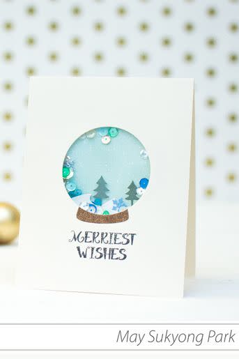 Snow Globe Shaker Cards