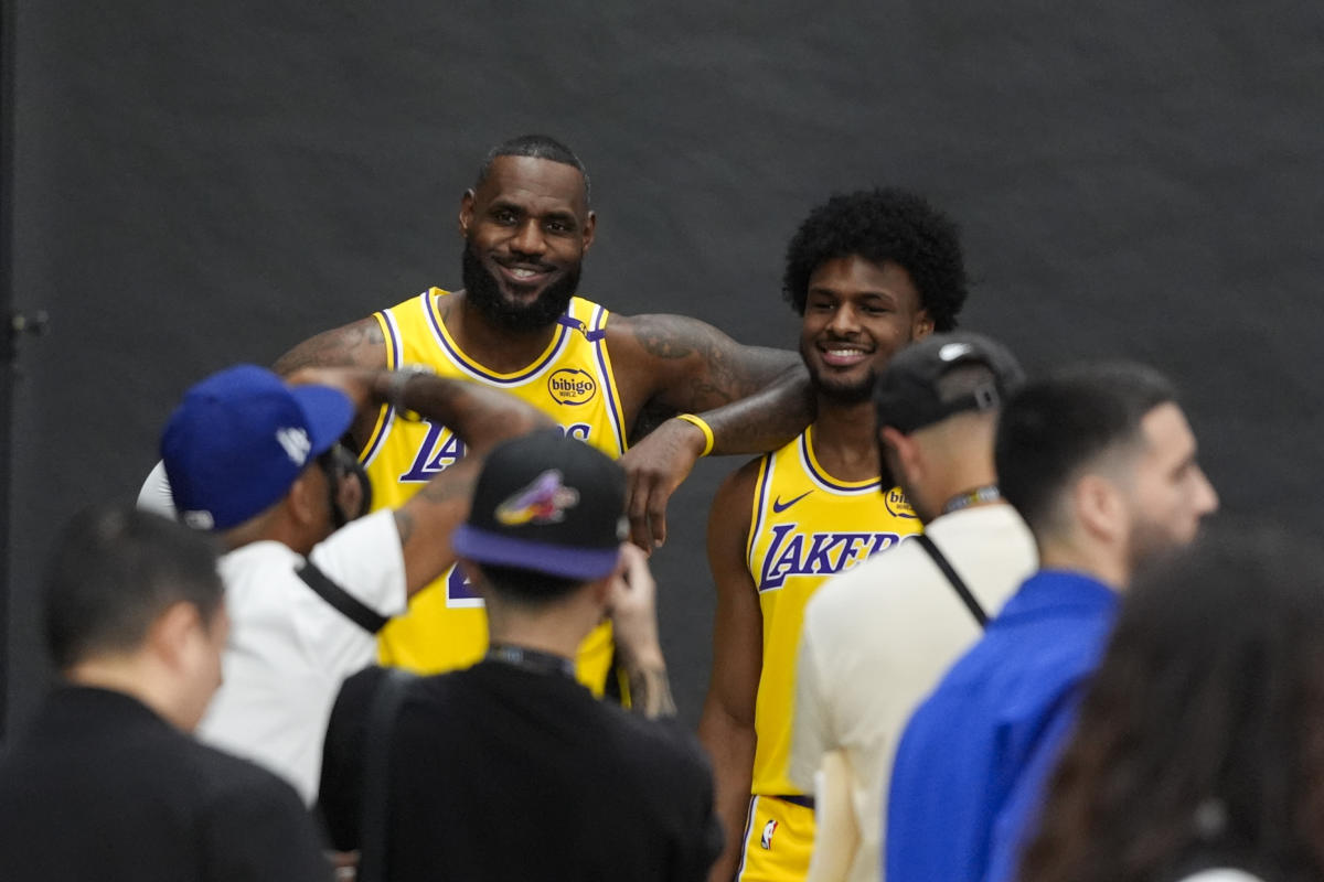 Bronny James is ready to begin his Lakers career in preseason. LeBron may not play until the next game