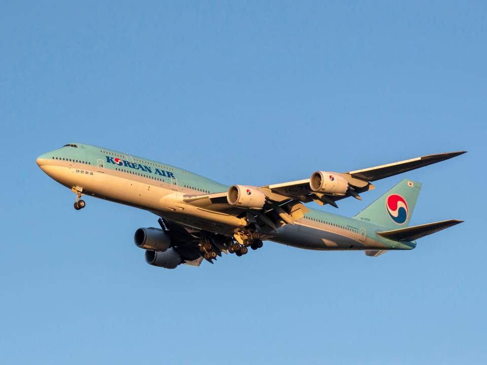 A Korean Air Boeing 747-8i.