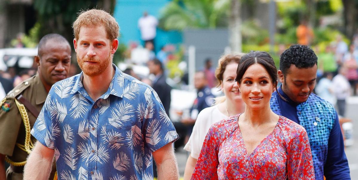 Meghan Markle Wears a Ruffly Pink Figue Dress With Prince Harry for Day ...