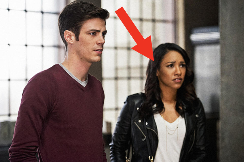 Grant Gustin and Candice Patton in "The Flash"