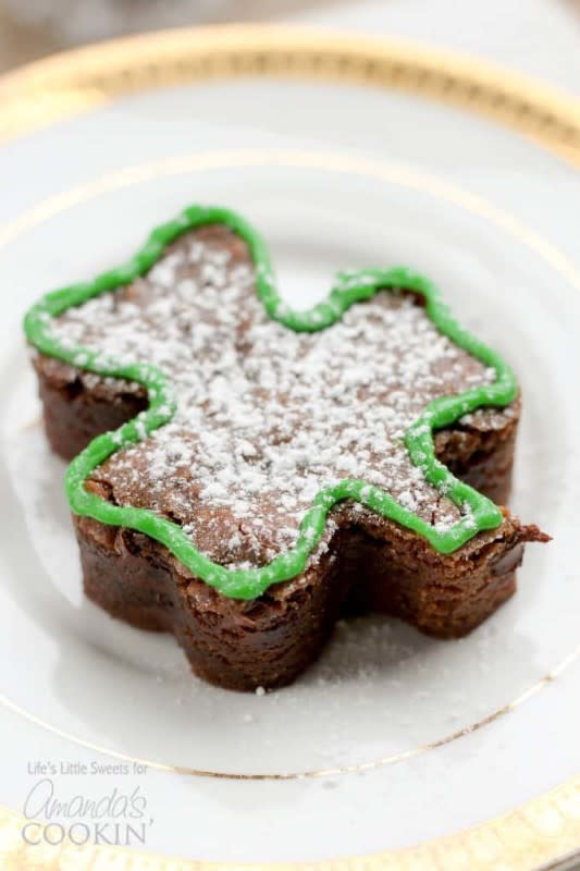 <p>Amanda's Cookin</p><p>Shamrock Shaped Brownies are the perfect dessert for your St. Patrick’s Day celebration! Enjoy these delightful & decadent chocolate brownies can be served decorated or just as they are.</p><p><strong>Get the recipe here: <a href="https://amandascookin.com/shamrock-shaped-brownies/" rel="nofollow noopener" target="_blank" data-ylk="slk:Shamrock-Shaped Brownies;elm:context_link;itc:0;sec:content-canvas" class="link ">Shamrock-Shaped Brownies</a></strong></p>