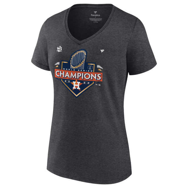 Houston Astros MLB V Neck Hoodie 2017 World Series Champions Gray