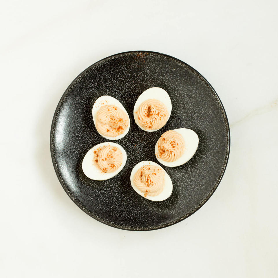 Hoda Plan - Hummus Deviled Eggs Snack (Casey Barber)