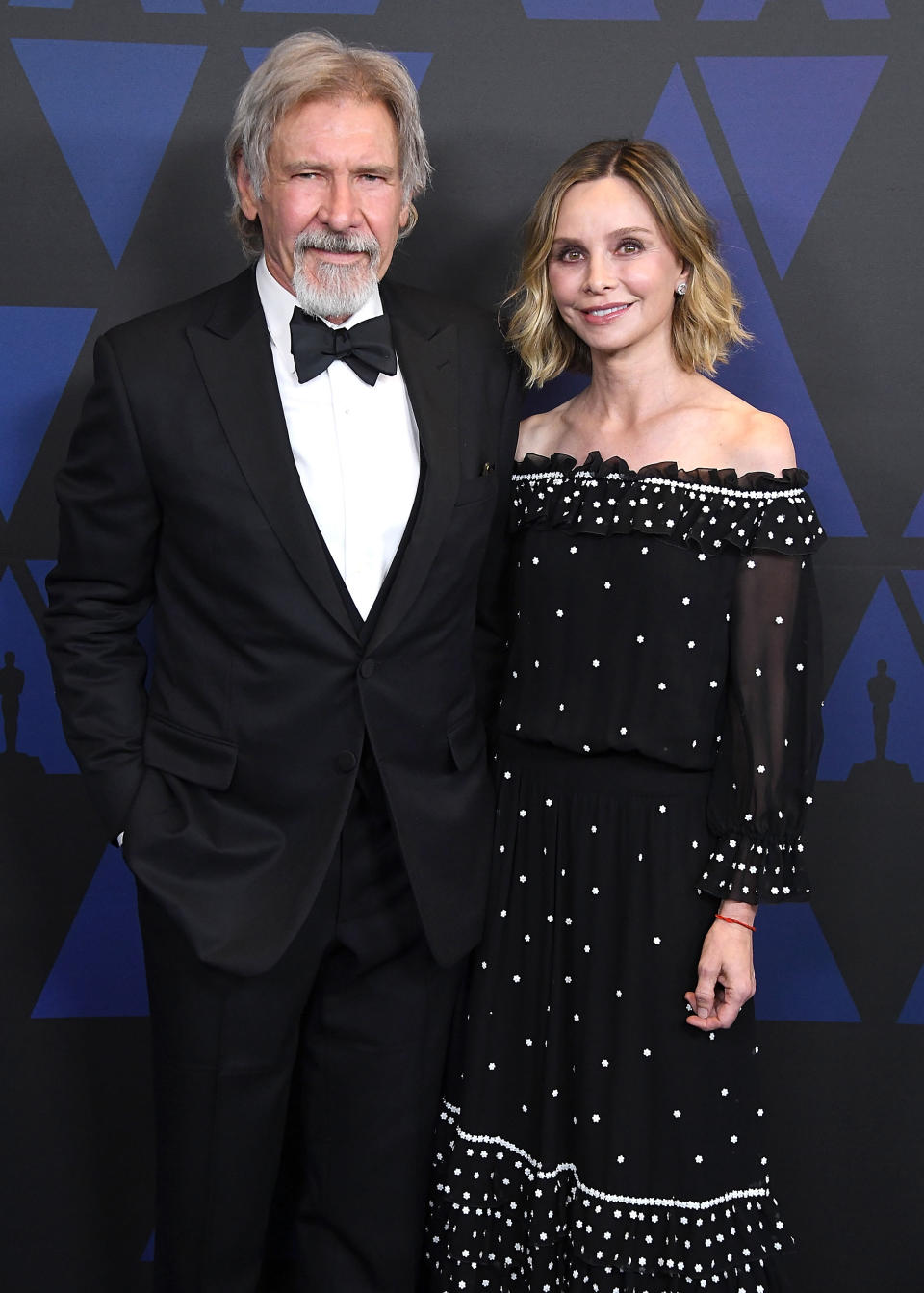 Harrison Ford and Calista Flockhart on the red carpet