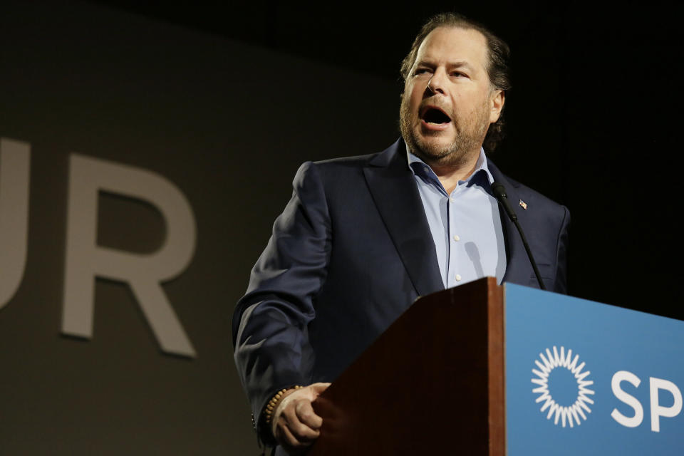 Salesforce CEO Marc Benioff led the push for passing Proposition C in the tech community. (Photo: ASSOCIATED PRESS)
