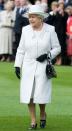 <p>Her Majesty bravely chose white for a day of work.<br><i>[Photo: PA]</i> </p>