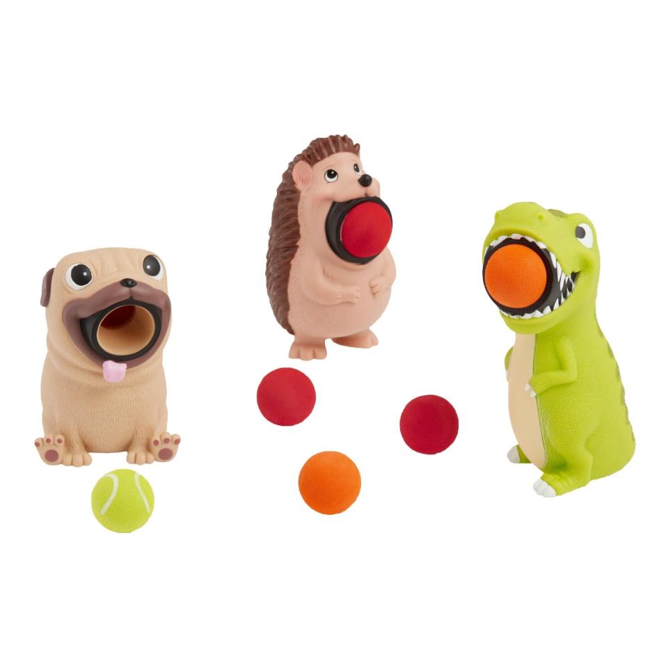 Kids on the younger side will love&nbsp;<strong><a href="https://fave.co/345syOB" target="_blank" rel="noopener noreferrer">animal poppers</a></strong>, and you can pick their favorite animal,from t-rex, hedgehog or adorable dog. The balls may go everywhere, but they&rsquo;re a non-candy toy that can be made into a game when you challenge them to hit certain targets. <strong><a href="https://fave.co/345syOB" target="_blank" rel="noopener noreferrer">Get them at Uncommon Goods</a></strong>.