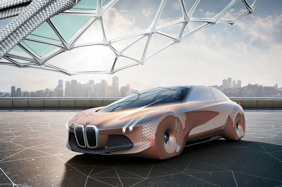 <p>Launched to mark its <strong>centenary</strong>, BMW pulled out all the stops with this one. The <strong>self-driving</strong> Next 100 pioneered new design and construction techniques that incorporated <strong>carbonfibre </strong>structures for lightness and strength.</p><p>It was super-slippery too, with a drag co-efficient of just <strong>0.18 Cd</strong>.</p>