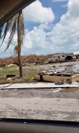 Hurricane Dorian's destruction is seen on the Marsh Harbour in Abaco Islands