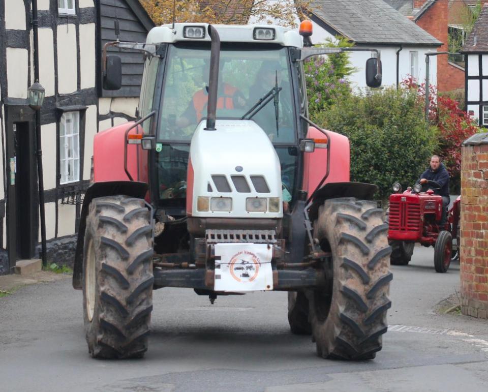 Hereford Times: Ben Aubrey leading the tractors