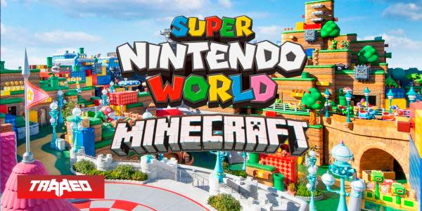 Fanático recrea Super Nintendo World en Minecraft 
