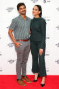 <p>Costars Karan Soni and Geraldine Viswanathan pose together at the Tribeca Film Festival Premiere of <i>7 Days</i> on June 10 in Brooklyn. </p>