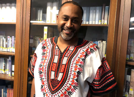 Pastor Earle Fisher, a voter engagement and registration advocate, poses for a portrait at the Memphis Theological Seminary in Mephis, Tennessee, U.S., October 4, 2018. REUTERS/Sharon Bernstein