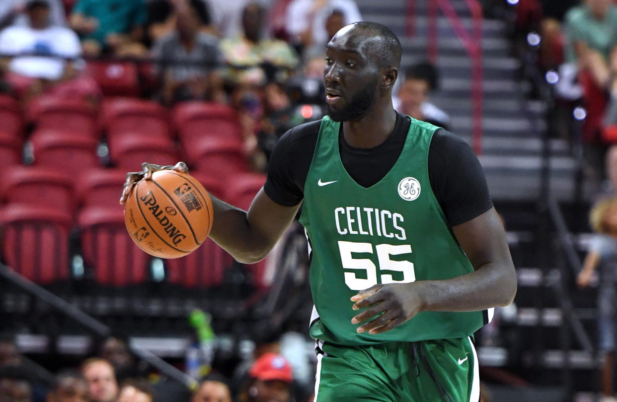 The Celtics are banking on the upside of Tacko Fall, rewarding him with a low-risk, high-reward contract. (Getty)