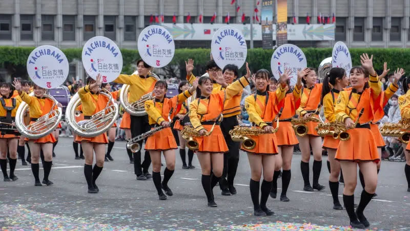 ▲日本京都橘高校吹奏樂部去年來台參與國慶大獲好評，今年返台首發表演將在12月10日於高雄登場。（圖／總統府提供）