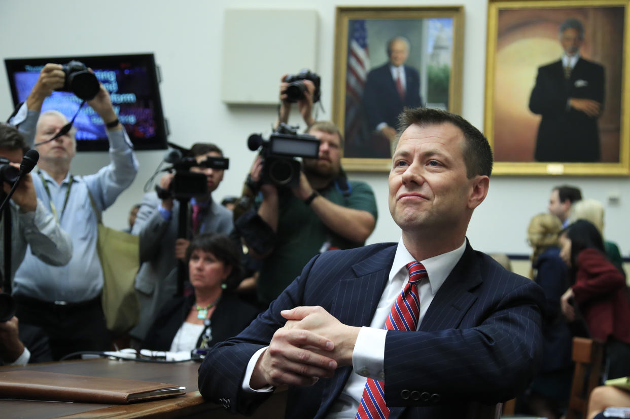 FBI Deputy Assistant Director Peter Strzok, waits for the start of a joint hearing on "oversight of FBI and Department of Justice actions surrounding the 2016 election" on Capitol Hill in Washington on July 12, 2018. (Manuel Balce Ceneta/AP)