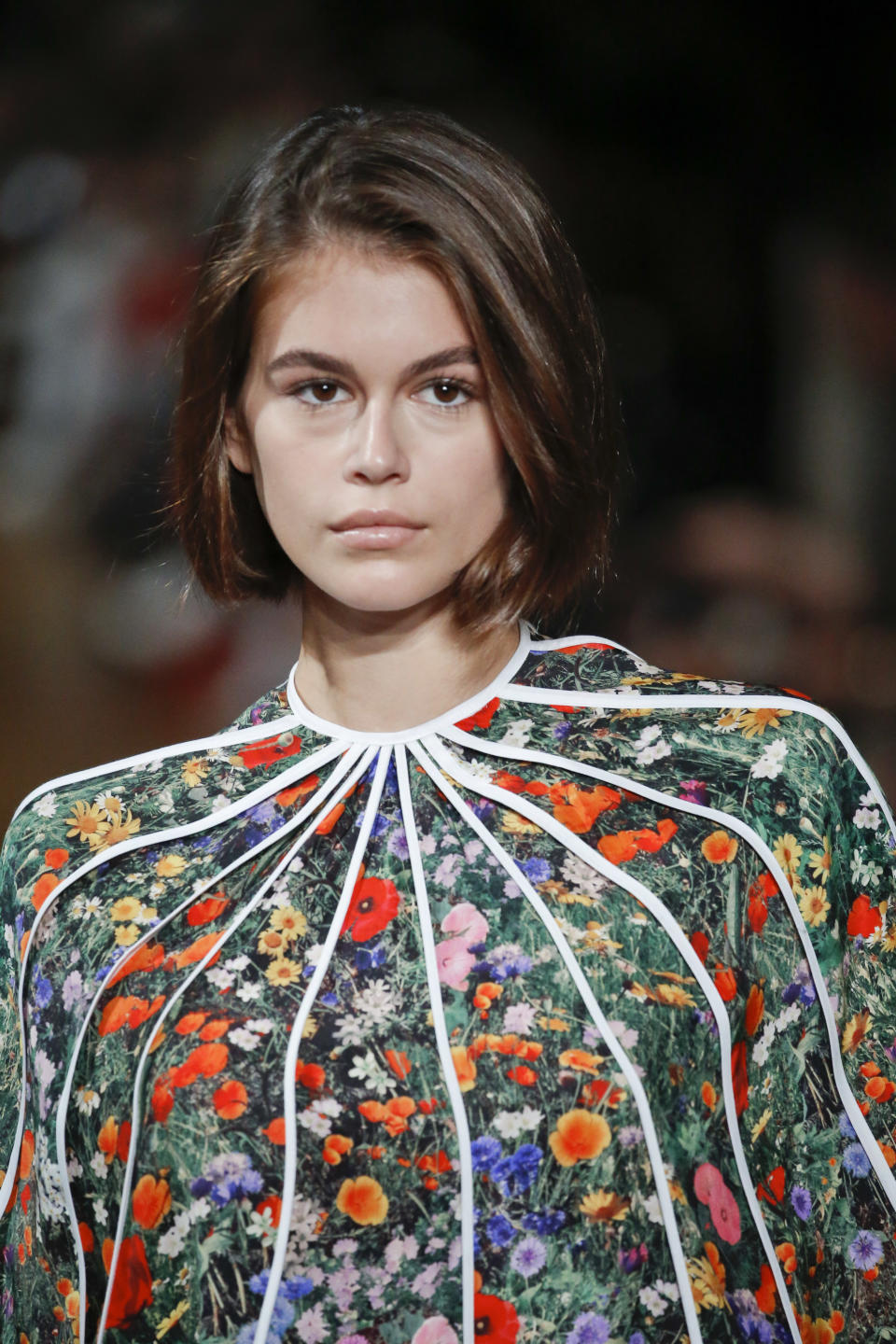 PARIS, FRANCE - SEPTEMBER 30: Kaia Gerber walks the runway during the Stella McCartney Ready to Wear Spring/Summer 2020 fashion show as part of Paris Fashion Week on September 30, 2019 in Paris, France. (Photo by Victor VIRGILE/Gamma-Rapho via Getty Images)