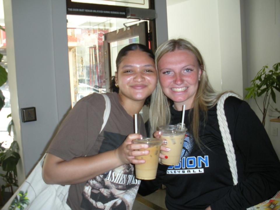 Gabby Smith of Montana and Yenifer Abreu of Brooklyn became unexpected friends on their trip. Courtesy of Yenifer Abreu