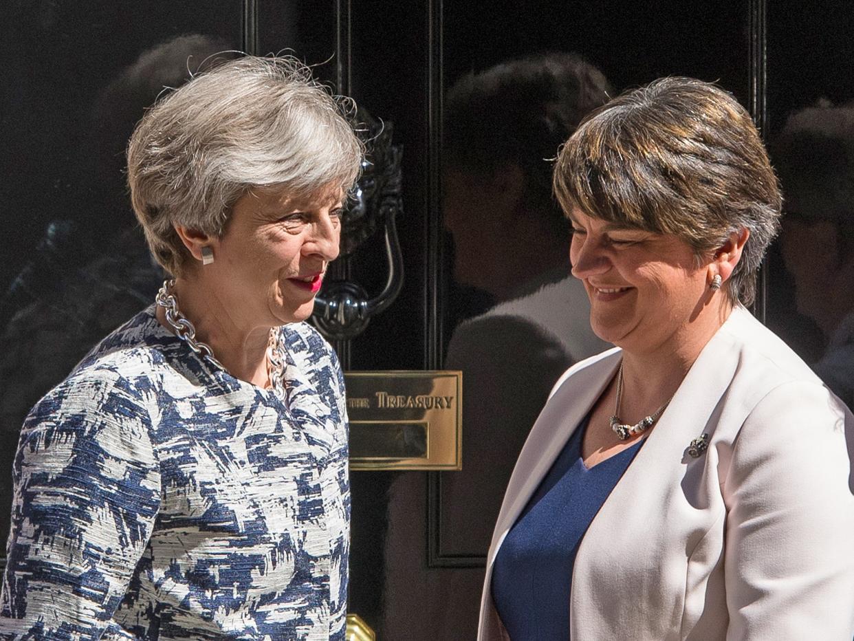 The DUP and Arlene Foster continue to prop up Theresa May's minority government: PA
