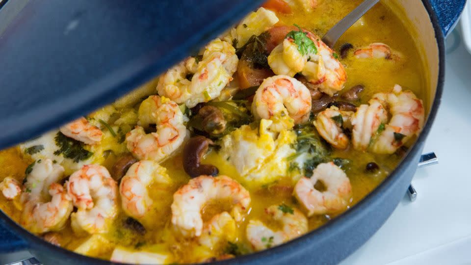 Shrimp floating in a coconut broth? Count us in for moqueca de camarão. - Shutterstock