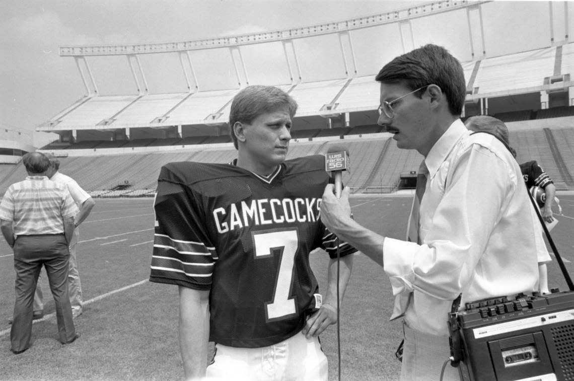 Mike Hold at media day before the 1984 season.