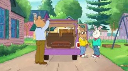 Arthur says goodbye to his best friend, Buster, in 'Arthur's Faraway Friend' (Photo: PBS/YouTube)